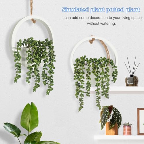 Artificial Hanging Succulents Plants in Pot with Lanyard B34438