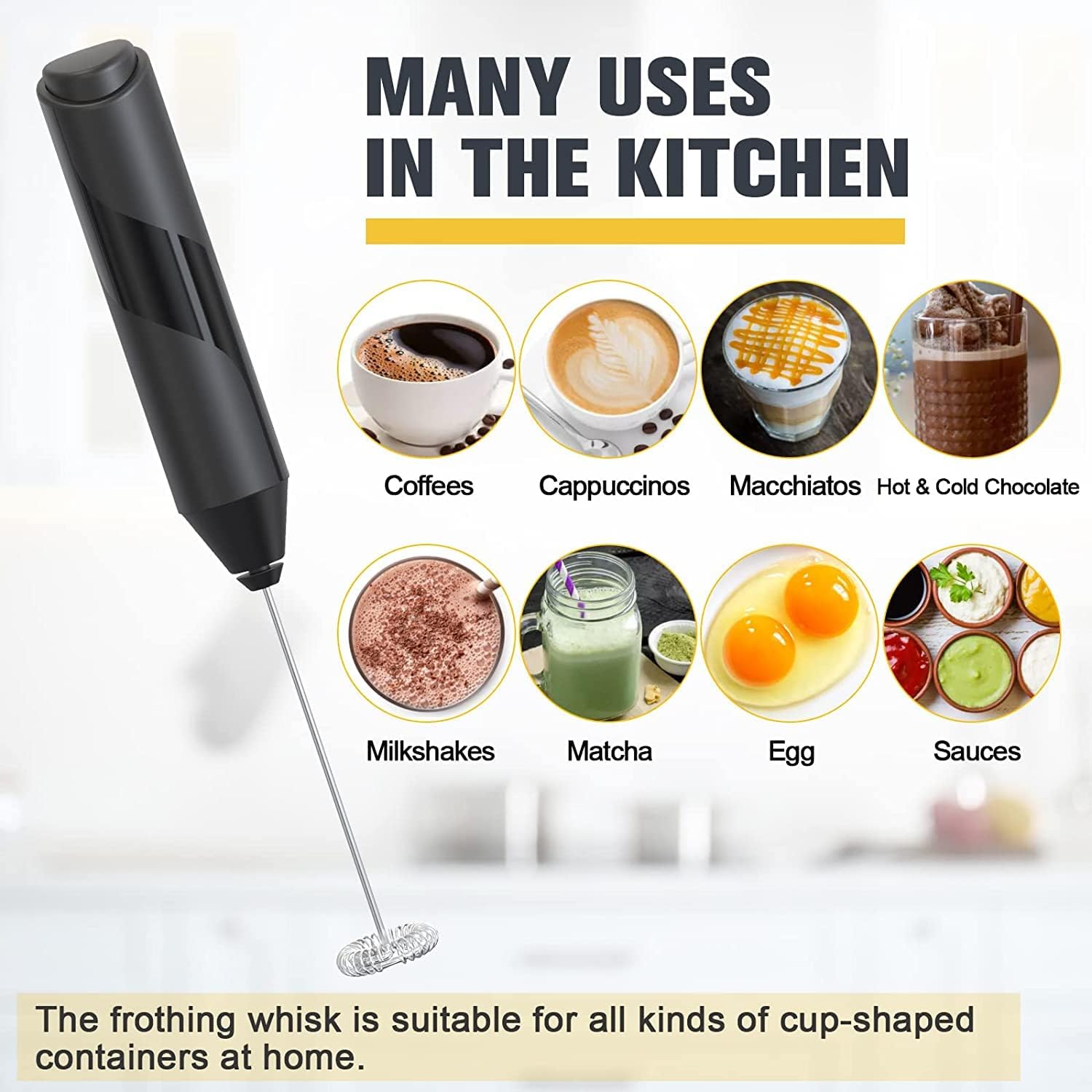 Handheld Milk Frother for Latte Coffee and Hot Milk F698003