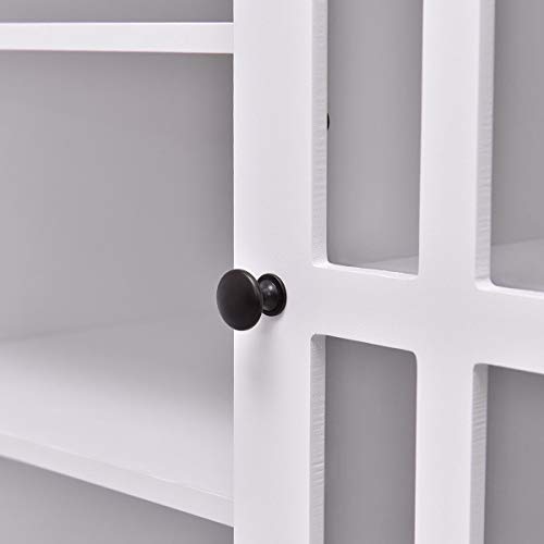 TV Stand Console Storage Cabinet with Wood Finish O8378