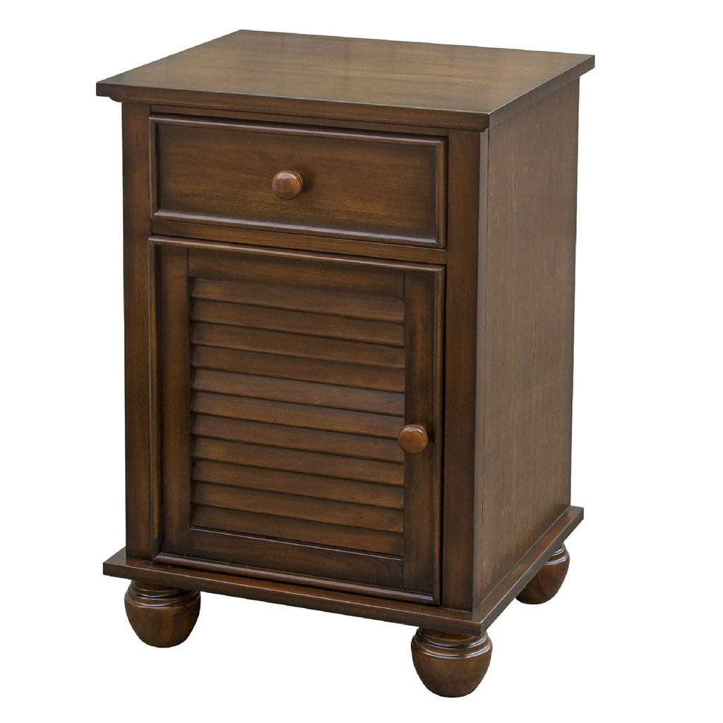 Wood Nightstand with Felt Lined Drawer and Shelf U783552