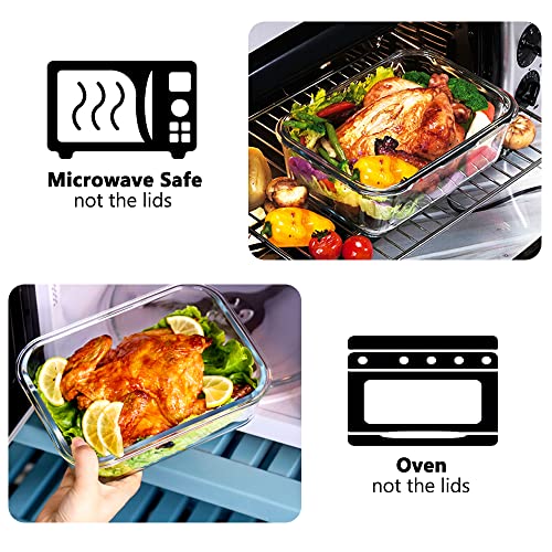 Glass Storage Containers with Airtight Snap Locking Lids, 24pc A96341