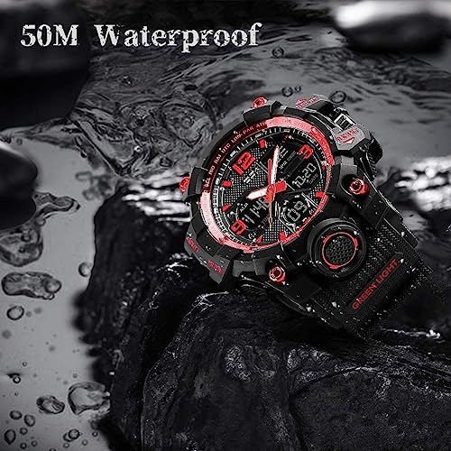 Men's Military Sports Watch with LED Digital Display Z184006