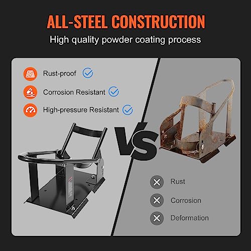 Motorcycle Wheel Chock, 1800 lbs Capacity, Heavy-Duty Steel Front Wheel Stand with 3 Adjustable Holes, for 15"-21" Motorcycles L517786