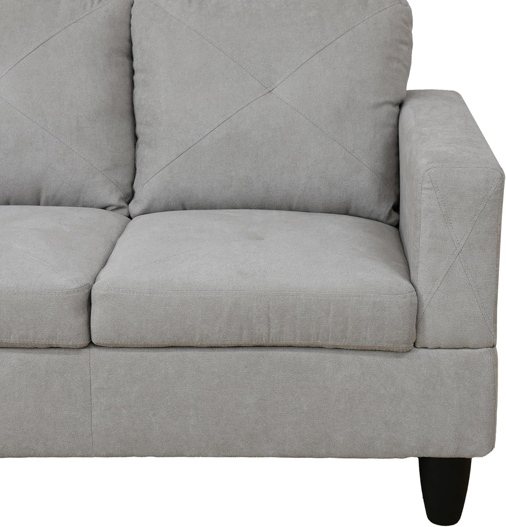 L-Shaped Corner Sofa with Left Chaise and Storage Ottoman J484