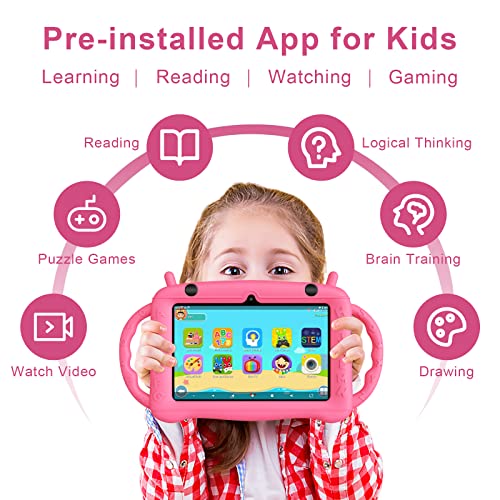 Kids Tablet 7 inch Learning Tablet with Parental Control and Drop-Proof Case B2351