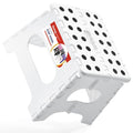 ACSTEP Folding Step Stool Foldable Stool 7.5 Inch Height Kids Step Stool, 300 lb Capacity Plastic Collapsible Stool, Stepping Stool with Handle White Small Step Stool, Foot Stool Suitable for Kitchen