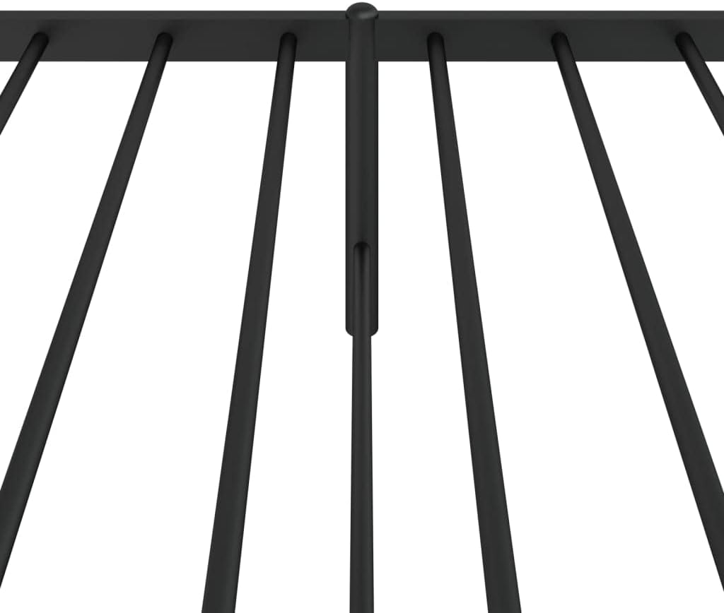 Metal Bed Frame with Headboard Black R845