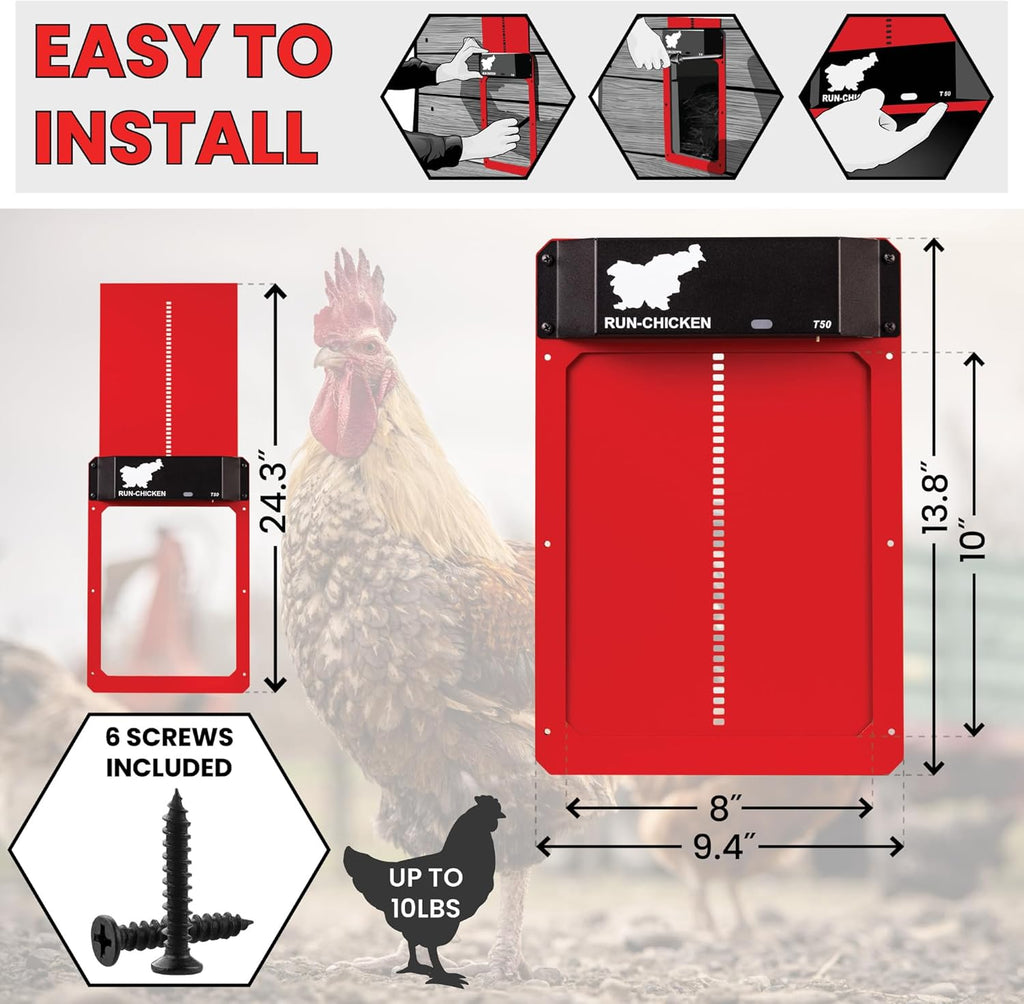 Chicken Door T50 Red V7438