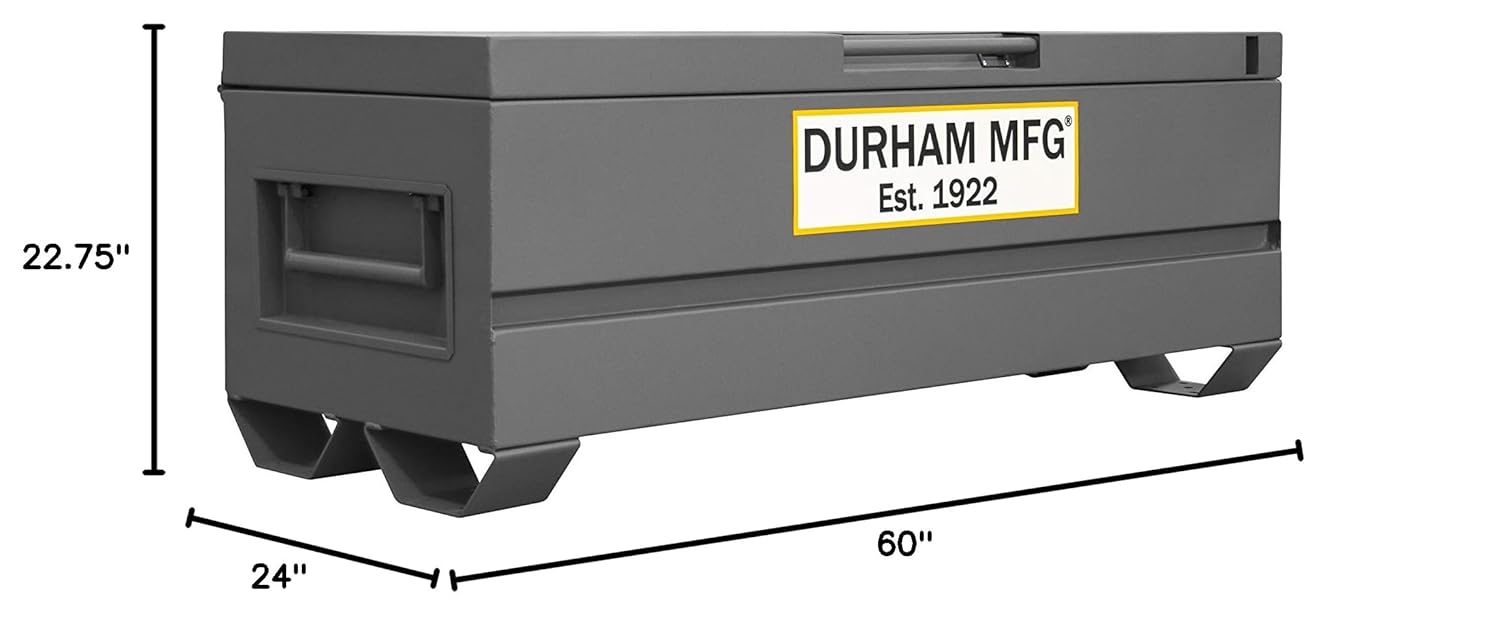 Jobsite Storage Box, 20 cu ft, Steel, Gray Y443