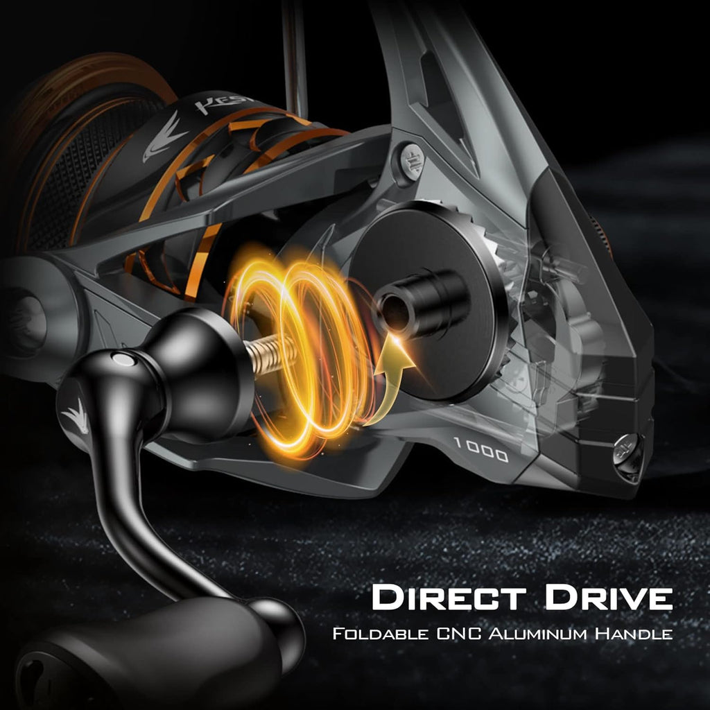 Spinning and Ice Fishing Reel 1000, Carbon Fiber Body, Lightweight G943960