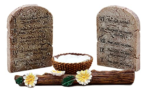 Large Matte Gold Holy Ark of the Covenant with Ten Commandments Religious Decorative Figurine Box Q672