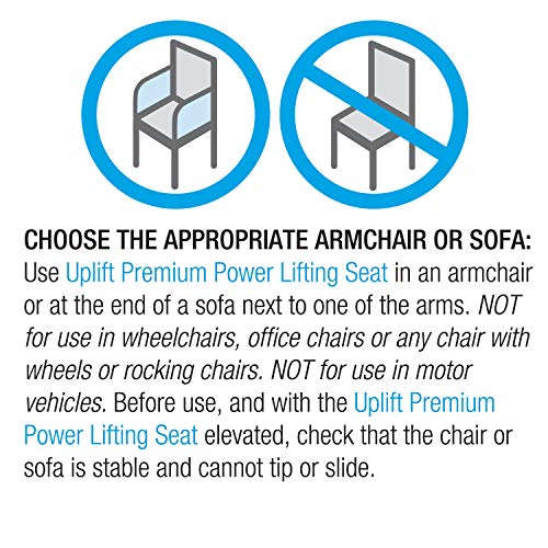Power 20 inch Chair Lift for Stand Assist - Electric Power Seat Supports up to 300 lbs W47317
