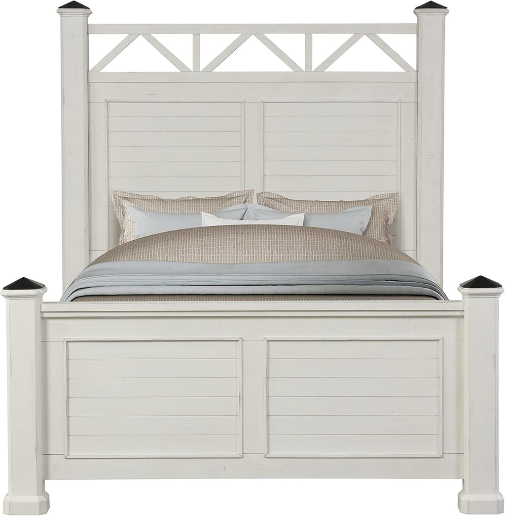 Wood Panel Bed with Dresser, Mirror, and Nightstand, Queen N772607