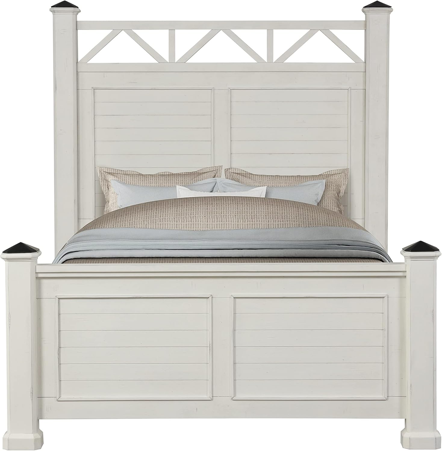 Wood Panel Bed with Dresser, Mirror, and Nightstand, Queen N772607