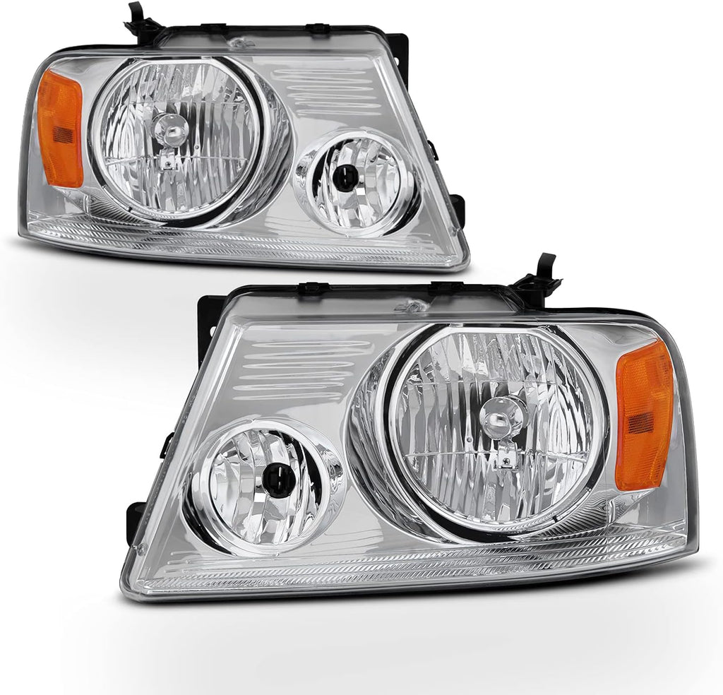 Chrome Headlights and LED Tail Lights for 2004-2008 Ford F150 Pickup X56400