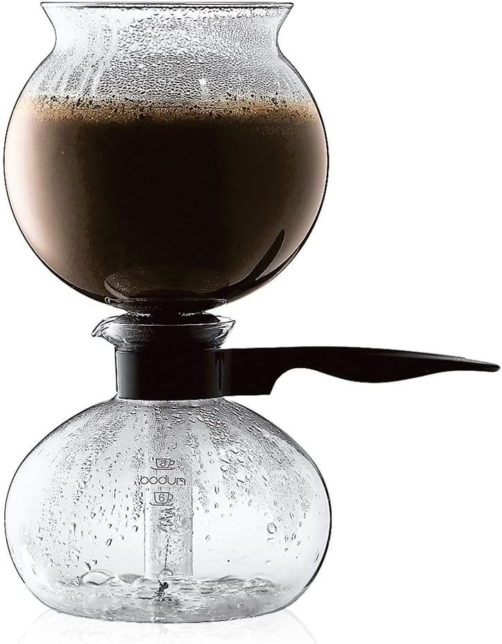 34 oz Vacuum Coffee Maker, Borosilicate Glass, Black N842944