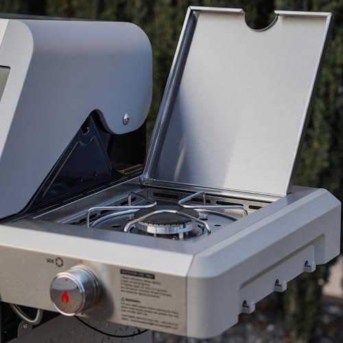 Stainless Steel 3 Burner Propane Gas Grill with Side Burner U8169