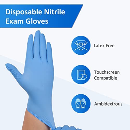 Nitrile Exam Gloves, Blue, 4 mil, Powder-Free, Latex-Free B75263