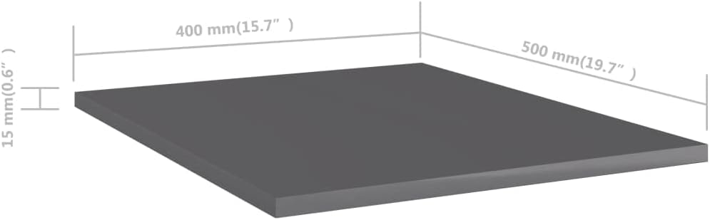 Shelf Organizers Storage Shelving Wall Decor, 8 pcs, High Gloss Gray Z837455