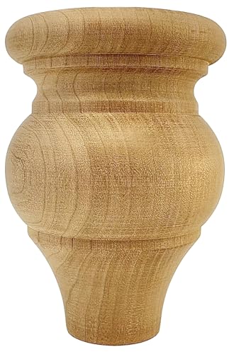 Bun Foot 4 1/2" Tall x 3 3/8" Wide Red Oak Set of 4 B4461