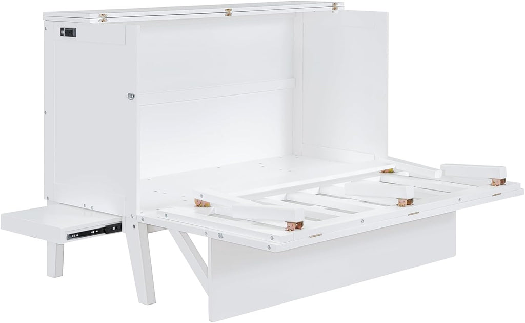 Queen Murphy Bed with Desk, Shelves, and Charging Station B221925