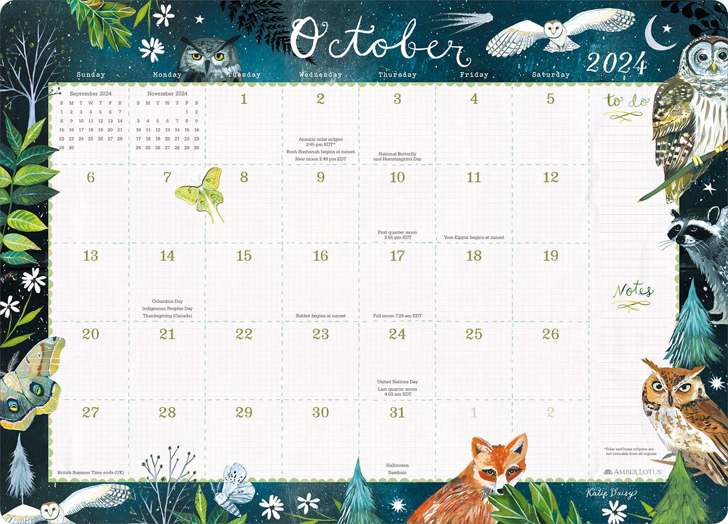 Desk Pad Monthly Calendar 2023-2024, 18.75" x 13.5" D778