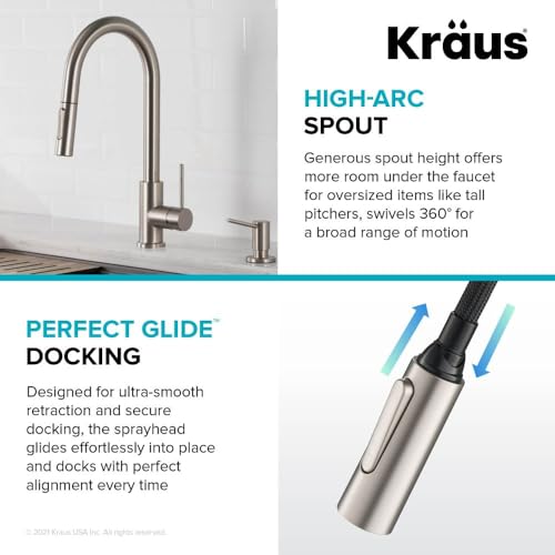 Modern Single-Handle Touch Kitchen Sink Faucet with Pull Down Sprayer in Spot Free Stainless Steel E339584