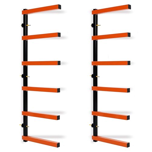 6-Level Wall Mounted Steel Lumber Storage Rack K59626