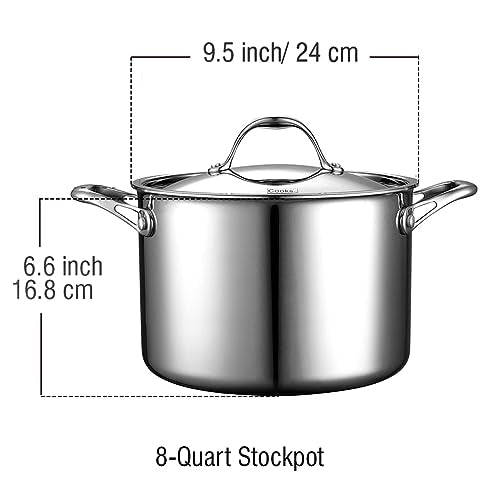 Stainless Steel Stockpot 8-Quart with Lid Y69167