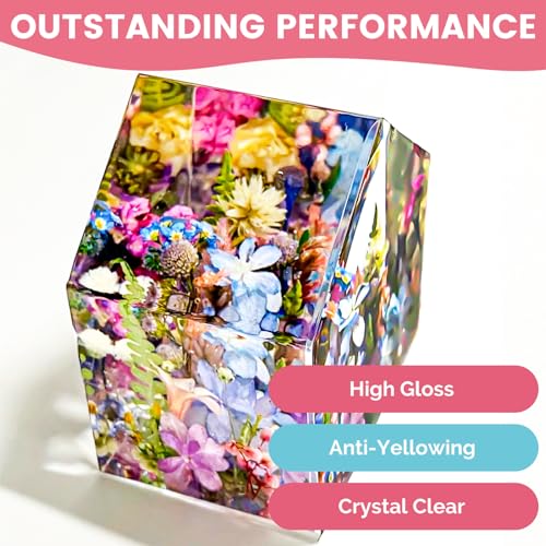 Crystal Clear Epoxy Resin Kit for Art, Mold, Wood, Jewelry, No Bubbles, No Odor, UV Resistant G792