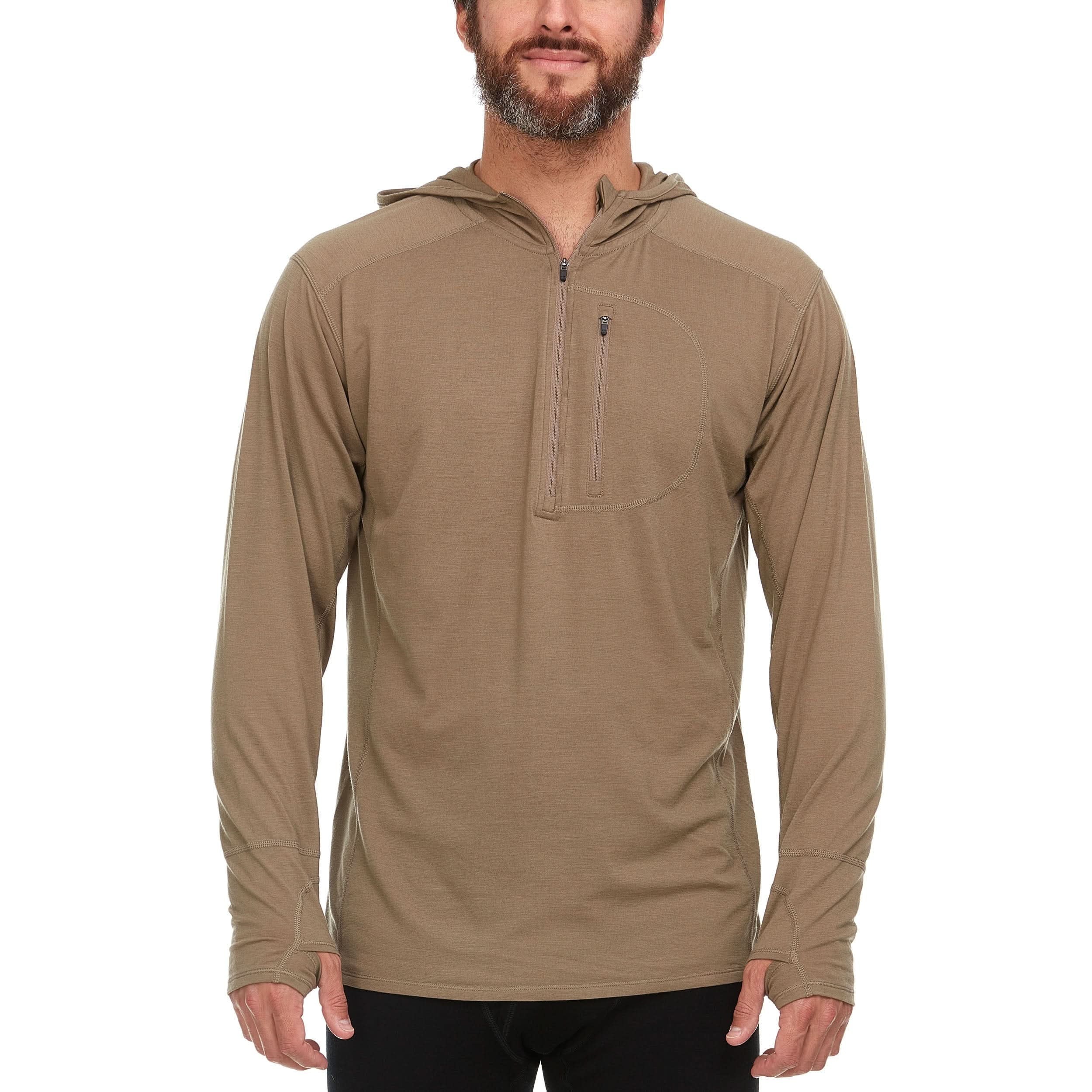 Men's Wool Quarter Zip Sun Hoodie M6135