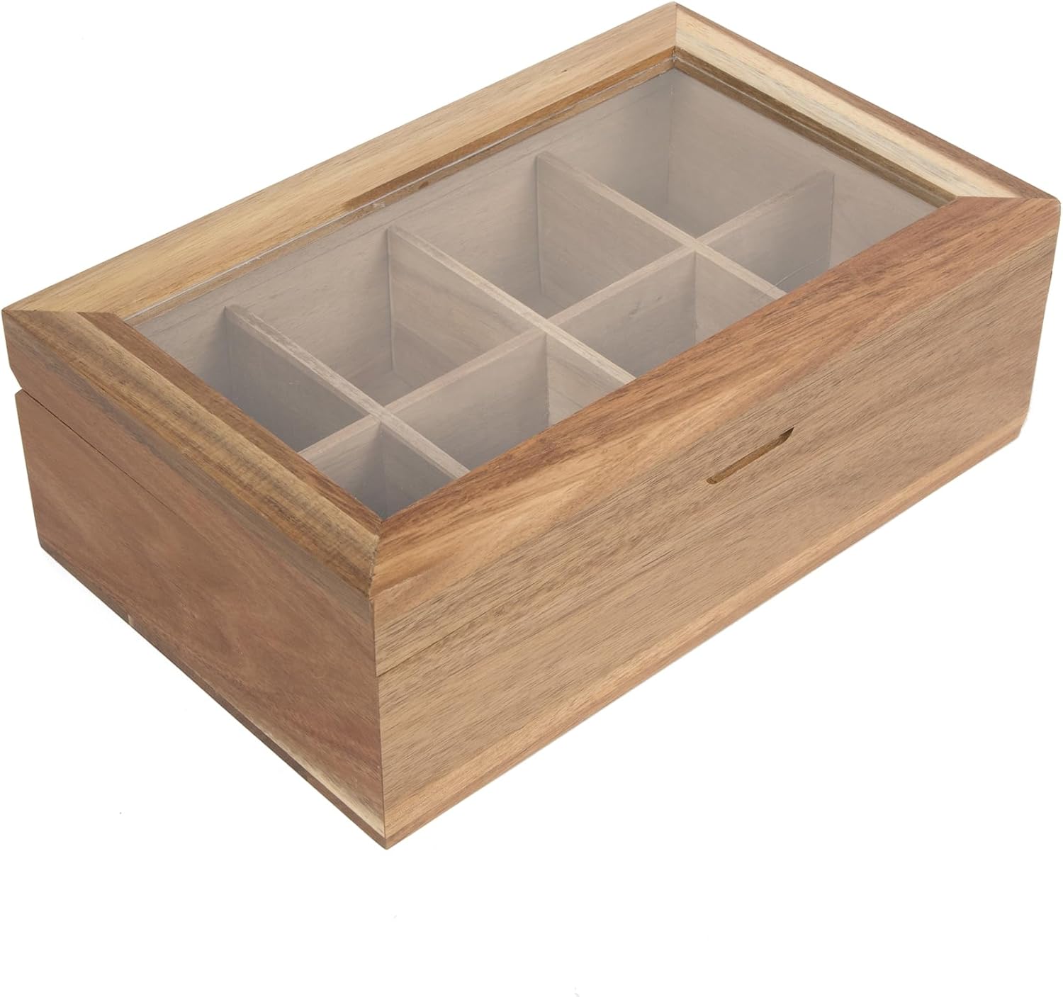 Tea Bag Storage Box with Clear Lid, 8 Compartments Y705