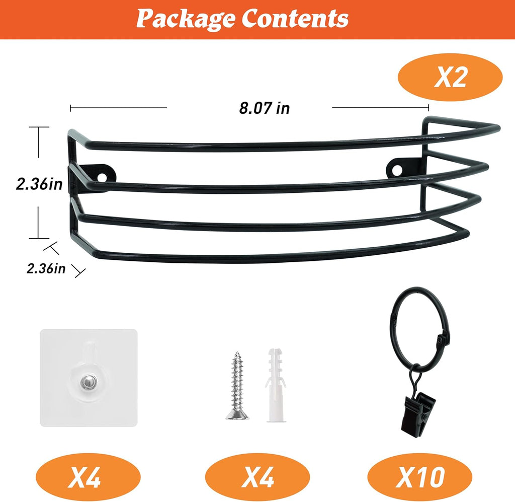 Wall Hat Rack with 10 Clips, Holds Up to 35 Caps A785258