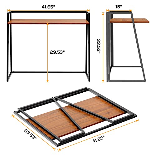 Small Folding Desk 33" for Study, Work & Crafting, Black A8731