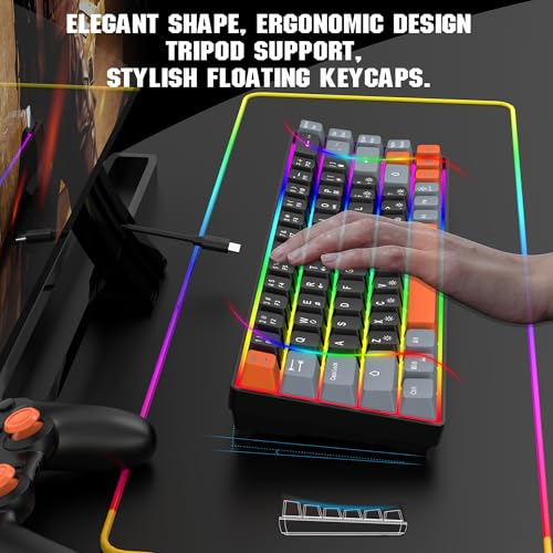 Gaming Keyboard, Compact RGB Backlit, 68 Keys I366674