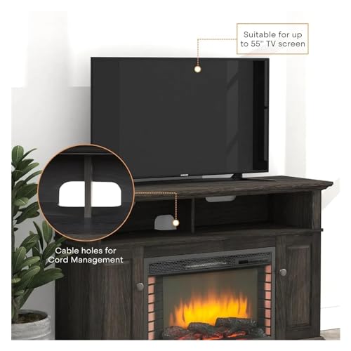 Electric Fireplace TV Stand for Modern Entertainment Center J976330