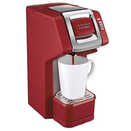 Hamilton Beach 49979 FlexBrew Single-Serve Coffee Maker Compatible with Pod Packs and Grounds,0.41 liters, Black & Chrome