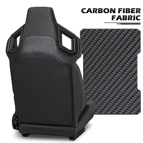Reclinable PVC Racing Seat with Adjustable Slide Red G743878