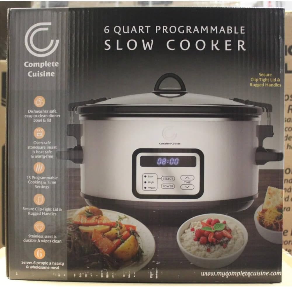 6 Quart Programmable Stainless Steel Slow Cooker R836