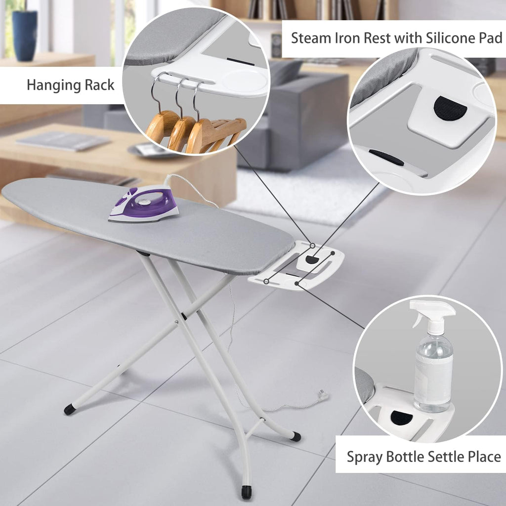 Ironing Board, Heavy Duty Full Size with Adjustable Height, Grey C545901