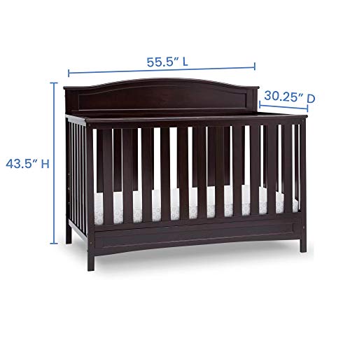 4-in-1 Convertible Baby Crib, White A782