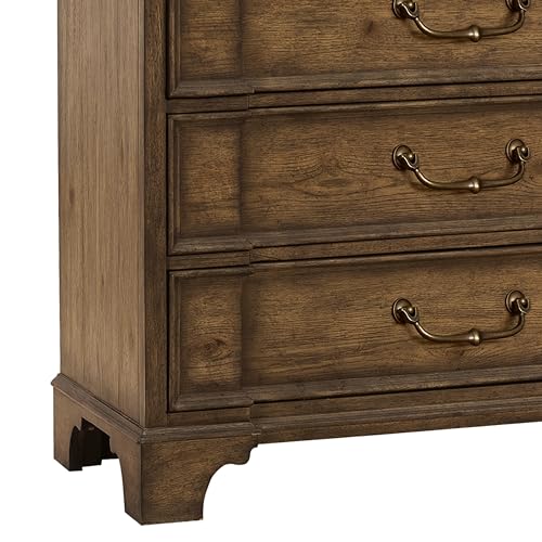 Queen Panel Bedroom Furniture Set with Dresser, Mirror, Chest and 2 Nightstands V105