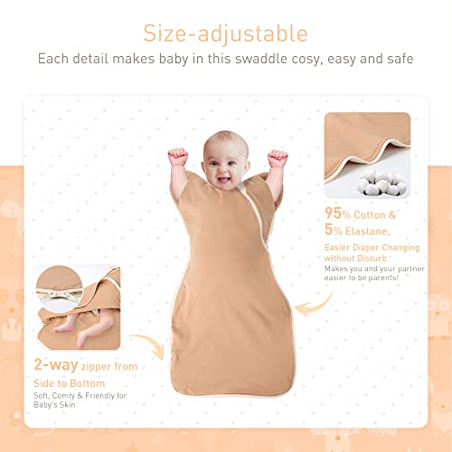 Swaddle Blanket Sleep Sack with Arms Up Design, 2 Pack D7625