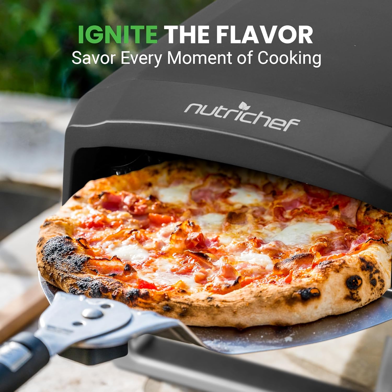 Portable Outdoor Gas Pizza Oven with Foldable Feet and Adjustable Heat Control K60432