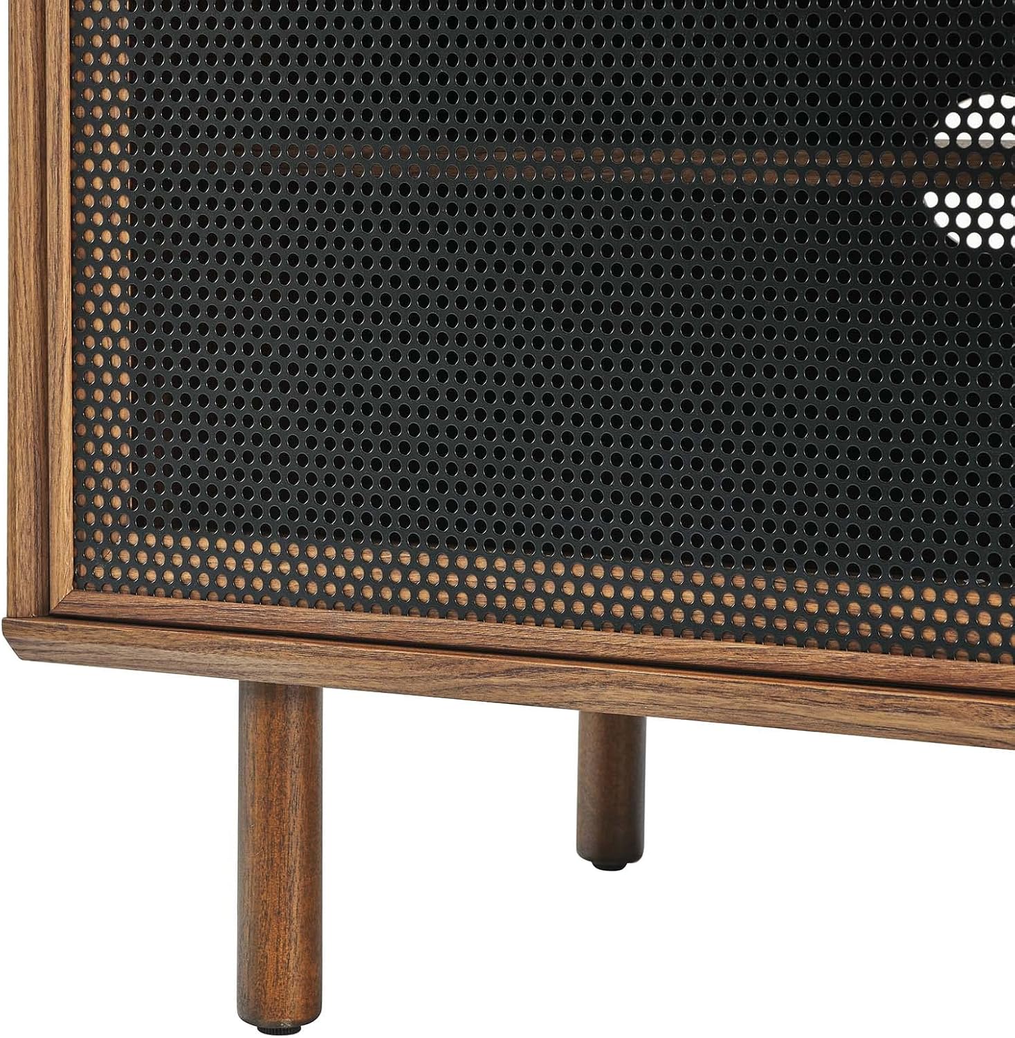 TV and Record Stand for TVs up to 65", Walnut D279404