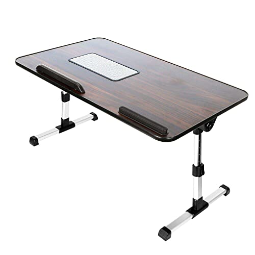 JHUS Portable Laptop Notebook Table Foldable Stand Sofa Bed Computer Desk w/USB Fan Laptop Stand Small Desk Laptop Stand for Desk Small Table Laptop Cooling pad Computer Stand Laptop Desk