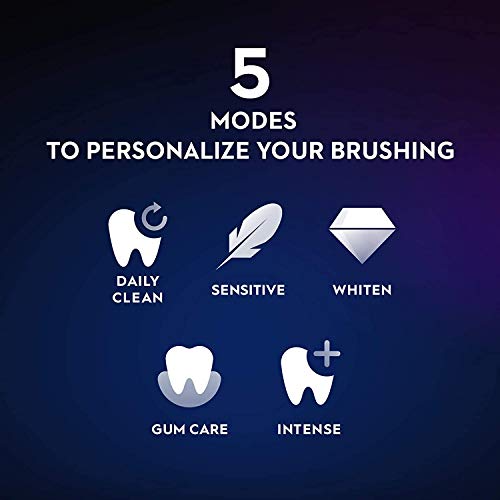 Electric Toothbrush with 4 Brush Heads, Black T716804
