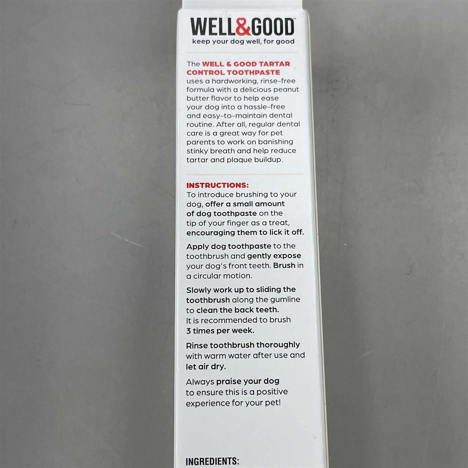 Tartar Control Toothpaste for Dogs R405