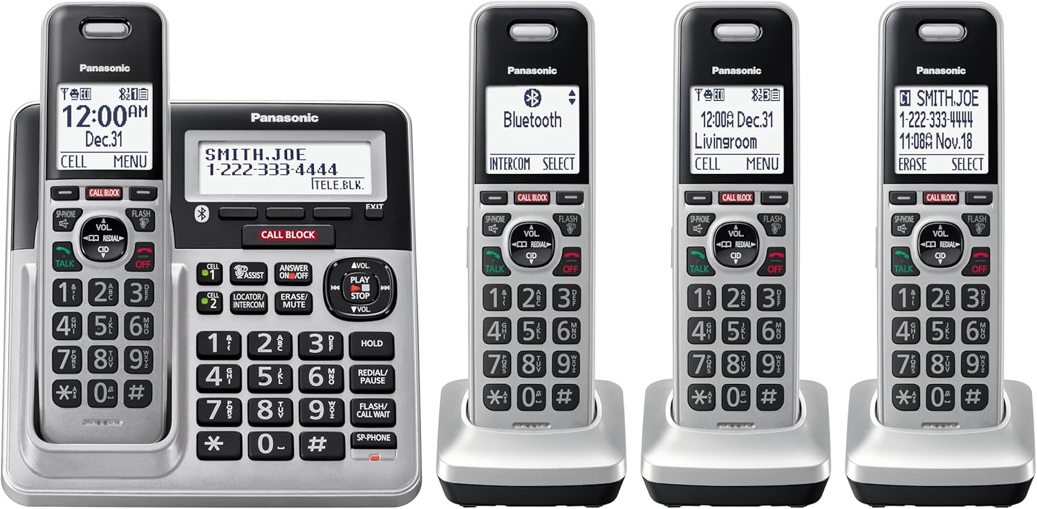 DECT 6.0 Bluetooth 4-Handset Phone Bundle Y3245