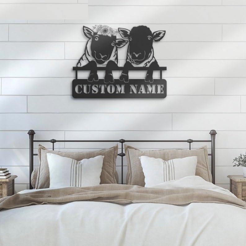 Personalized Metal Wall Art LED Light Heart Infinity Sign Home Decor W649091